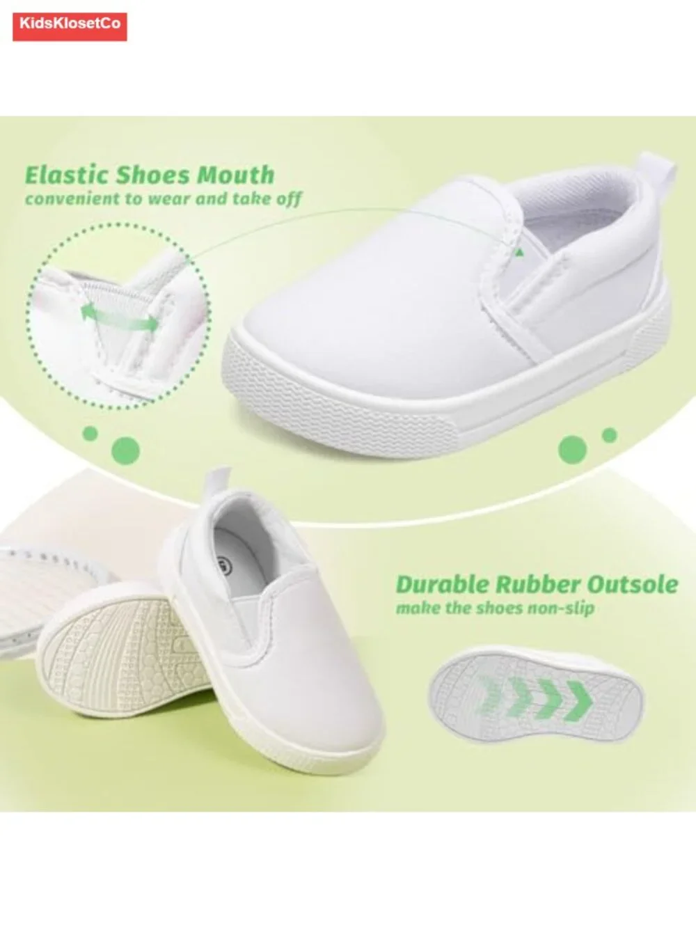 Canvas T-Strap Slip-On Sneakers Soft Sole Non-Slip Toddler Boys Girls